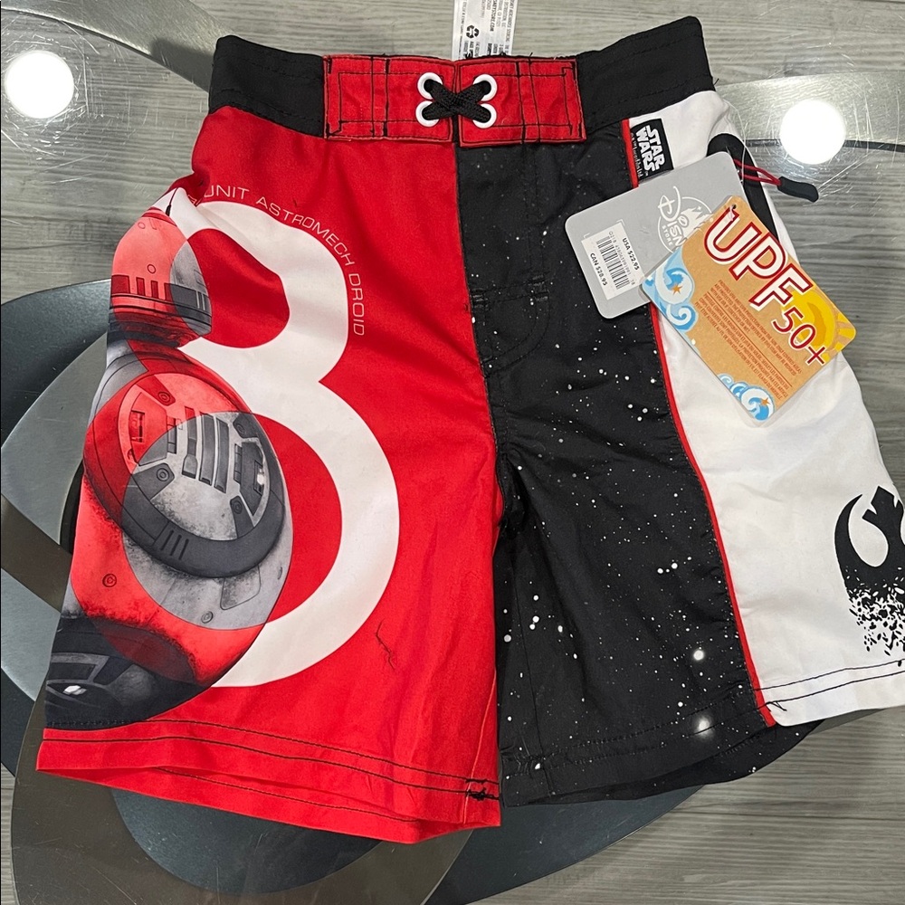 Disney Kids Red, Black, and White Star Wars Shorts